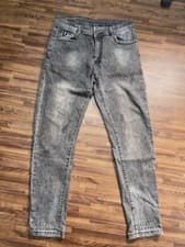 DESIGN Men's Gray Denim Jeans Cotton Blend Size 33