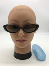 Gucci Clear Black Frame Designer Sunglasses 52-19-143 Orange Lenses