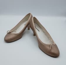 Repetto Gold Leather Ballet Flats EU 37 Ribbon Low Heel Made in France w/ Box