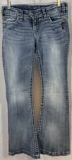 Silver Camden Rose Bell Bottoms Ladies Sz 29x31 Jeans t110