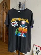 Vintage Rock Band Helloween tshirt tee Pumpkin 1988