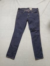 Mens Skinny Low Waist Jeans Size 33x32 Blue Denim Casual Stretch Outdoor