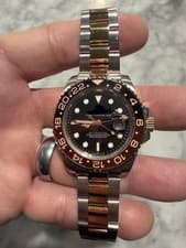 Used Homage GMT-Master II Automatic Two-Tone Black Dial SS Copper Bracelet Watch