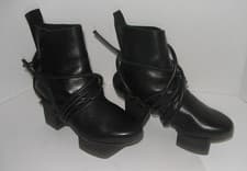 Trippen Dream  Platform Boots  Black Leather size 8.5