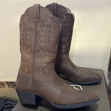 Ariat Heritage R Toe Western Boot Womens 7 Distressed Brown