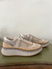 Chloé Women's Sneakers, Size 8. Mixed Media fabrics. Platform sneaker.