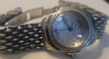 Invicta Men's Luxury Silver Wristwatch Diamond Pattern Dial Metal Band